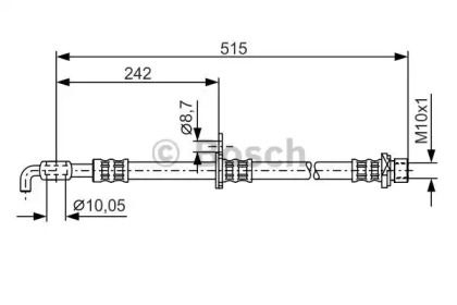 Гальмівний шланг на Citroen C1  Bosch 1 987 476 780.