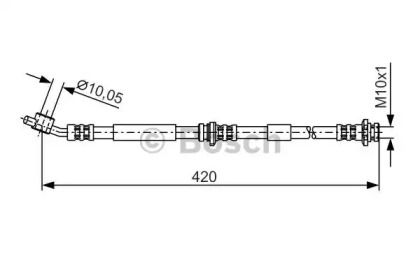 Тормозной шланг на Ниссан Примера  Bosch 1 987 476 790.