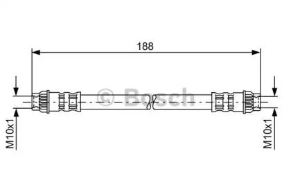 Гальмівний шланг на Рено Сімбол  Bosch 1 987 476 917.