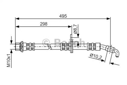 Тормозной шланг на Лексус РХ  Bosch 1 987 476 962.