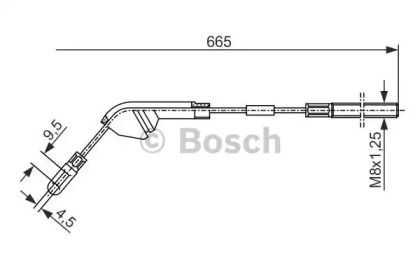 Трос ручного гальма на Opel Vectra  Bosch 1 987 477 142.