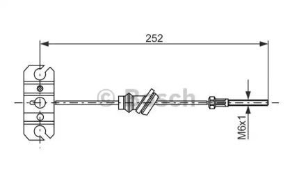 Трос ручника на Mazda MX-6  Bosch 1 987 477 503.