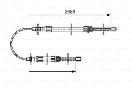 Трос ручника на Citroen C25  Bosch 1 987 477 515.