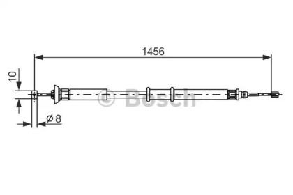 Трос ручника на Фиат Пунто  Bosch 1 987 477 561.