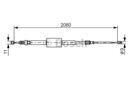 Трос ручника на Рено Меган  Bosch 1 987 477 787.