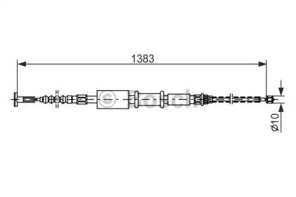 Трос ручника на Альфа Ромео 146  Bosch 1 987 477 826.