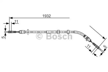 Трос ручника на Мерседес МЛ 320 Bosch 1 987 477 904.