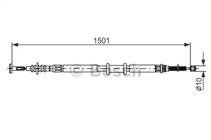 Трос ручника на Фиат Сена  Bosch 1 987 477 969.