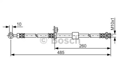 Тормозной шланг на Митсубиси Кольт  Bosch 1 987 481 054.