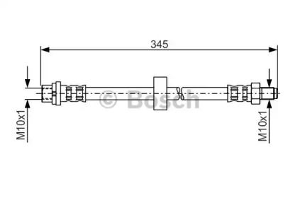Тормозной шланг на Форд Транзит Конект  Bosch 1 987 481 168.