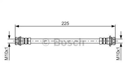 Тормозной шланг на Шевроле Авео Т250-Т255 Bosch 1 987 481 387.