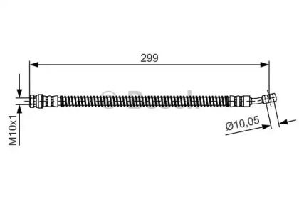 Тормозной шланг на Киа Пиканто  Bosch 1 987 481 391.