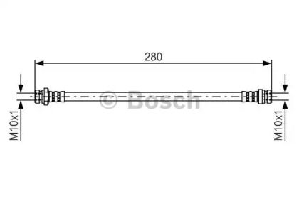 Тормозной шланг на Хюндай Акцент  Bosch 1 987 481 455.