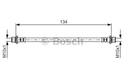 Тормозной шланг на Тайота Приус  Bosch 1 987 481 637.