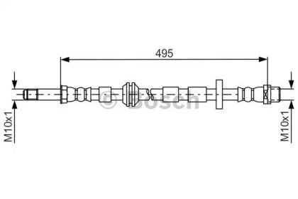 Тормозной шланг на Audi A8  Bosch 1 987 481 692.