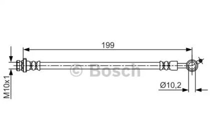 Гальмівний шланг на Ніссан Жук  Bosch 1 987 481 699.