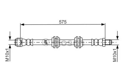 Тормозной шланг Bosch 1 987 481 750.