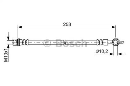 Тормозной шланг на Тайота Ярис  Bosch 1 987 481 787.