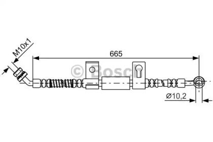 Гальмівний шланг на Kia Sorento 1 Bosch 1 987 481 790.
