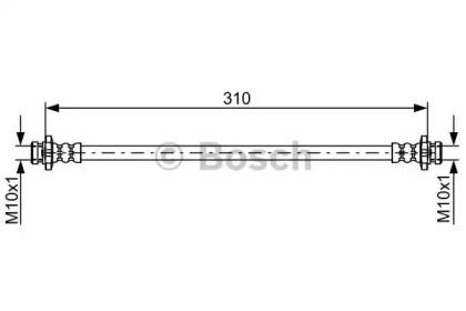 Гальмівний шланг на Ніссан Жук  Bosch 1 987 481 841.