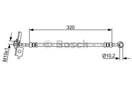 Тормозной шланг на Киа Соренто 2 Bosch 1 987 481 864.