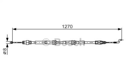 Трос ручника на Фольксваген Мультивен  Bosch 1 987 482 014.