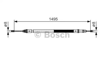 Трос ручника на Fiat Scudo  Bosch 1 987 482 118.