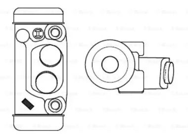 Задній гальмівний циліндр на Кіа Прежіо  Bosch F 026 002 383.