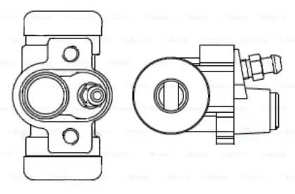 Задний тормозной цилиндр на Сузуки Игнис  Bosch F 026 002 384.