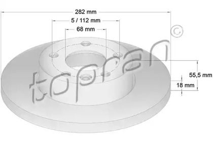 Передній гальмівний диск Topran 108 507.