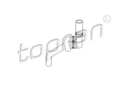Патрубок радиатора на Фольксваген Пассат Б3, Б4 Topran 109 020.