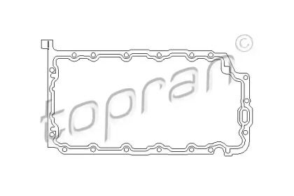 Прокладка, масляний піддон на Opel Zafira A Topran 205 600.
