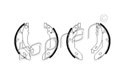Барабанні гальмівні колодки Topran 720 343.