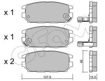 Тормозные колодки на Mitsubishi Space Wagon  Cifam 822-483-0.
