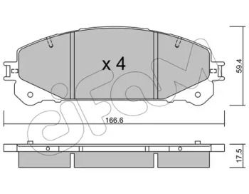 Тормозные колодки на Lexus RX  Cifam 822-938-0.