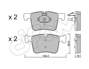 Тормозные колодки на BMW X4  Cifam 822-961-0.
