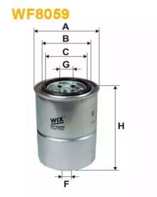 Паливний фільтр на Ісузу Міді  Wix Filters WF8059.
