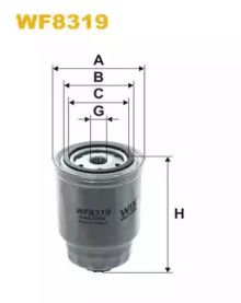 Топливный фильтр на Nissan Navara  Wix Filters WF8319.