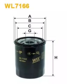 Масляный фильтр на Nissan Sunny  Wix Filters WL7166.