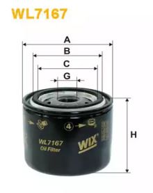 Масляный фильтр Wix Filters WL7167.