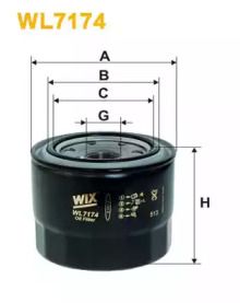 Масляний фільтр на Тайота Старлет  Wix Filters WL7174.