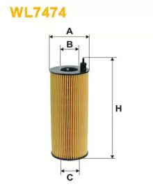 Масляный фильтр на БМВ Х5 Ф15-Ф85 Wix Filters WL7474.