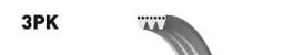 Полікліновий ремінь на Міні Купер  Gates 3PK863SF.