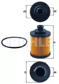 Масляний фільтр на Фіат Панда  Mahle OX 418D.