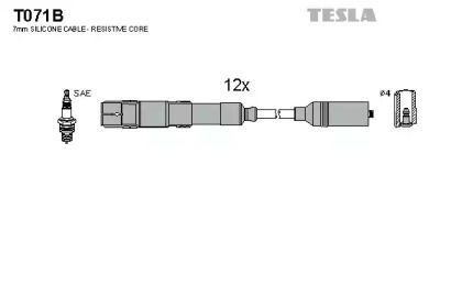 Високовольтні дроти запалювання Tesla T071B.