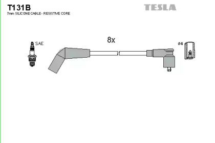 Высоковольтные провода зажигания на Ленд Ровер Дискавери  Tesla T131B.