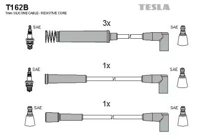 Высоковольтные провода зажигания на Опель Аскона  Tesla T162B.