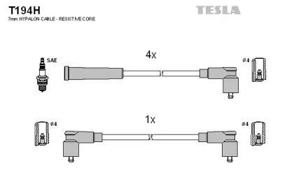 Високовольтні дроти запалювання Tesla T194H.