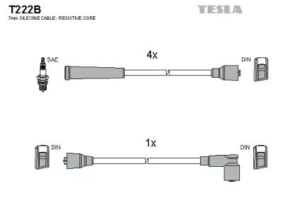 Высоковольтные провода зажигания на Фиат Крома  Tesla T222B.