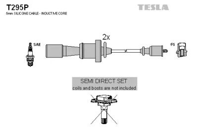 Высоковольтные провода зажигания на Митсубиси Аутлендер  Tesla T295P.